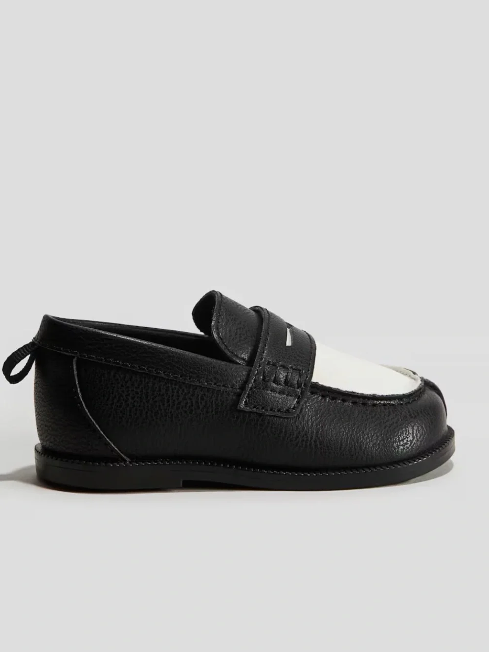 Toddler Boy H&M Black and White Penny Loafers